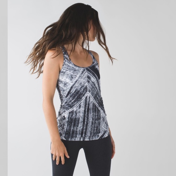 lululemon athletica Tops - Lululemon Cool Racerback
Heat Wave White Black